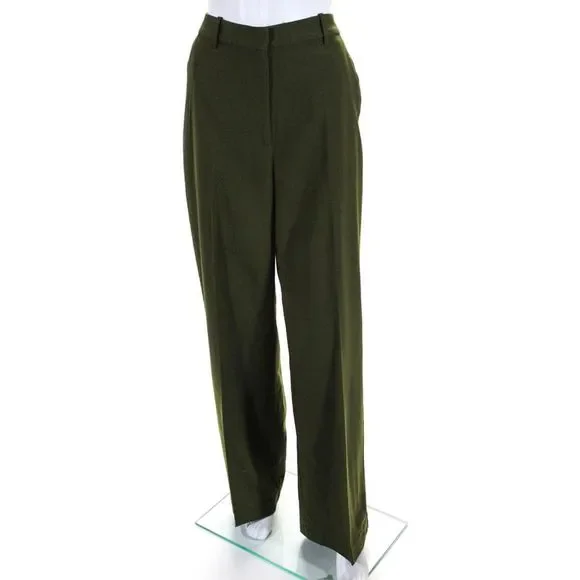 slim fit dress slacks Buy Women's Army Olive Green Stretch Formal Pants Online In India main image 0